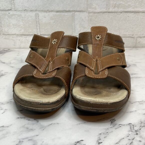 Merrell Luxe Slide Mink Leather Sandals 8 - Picture 3 of 7